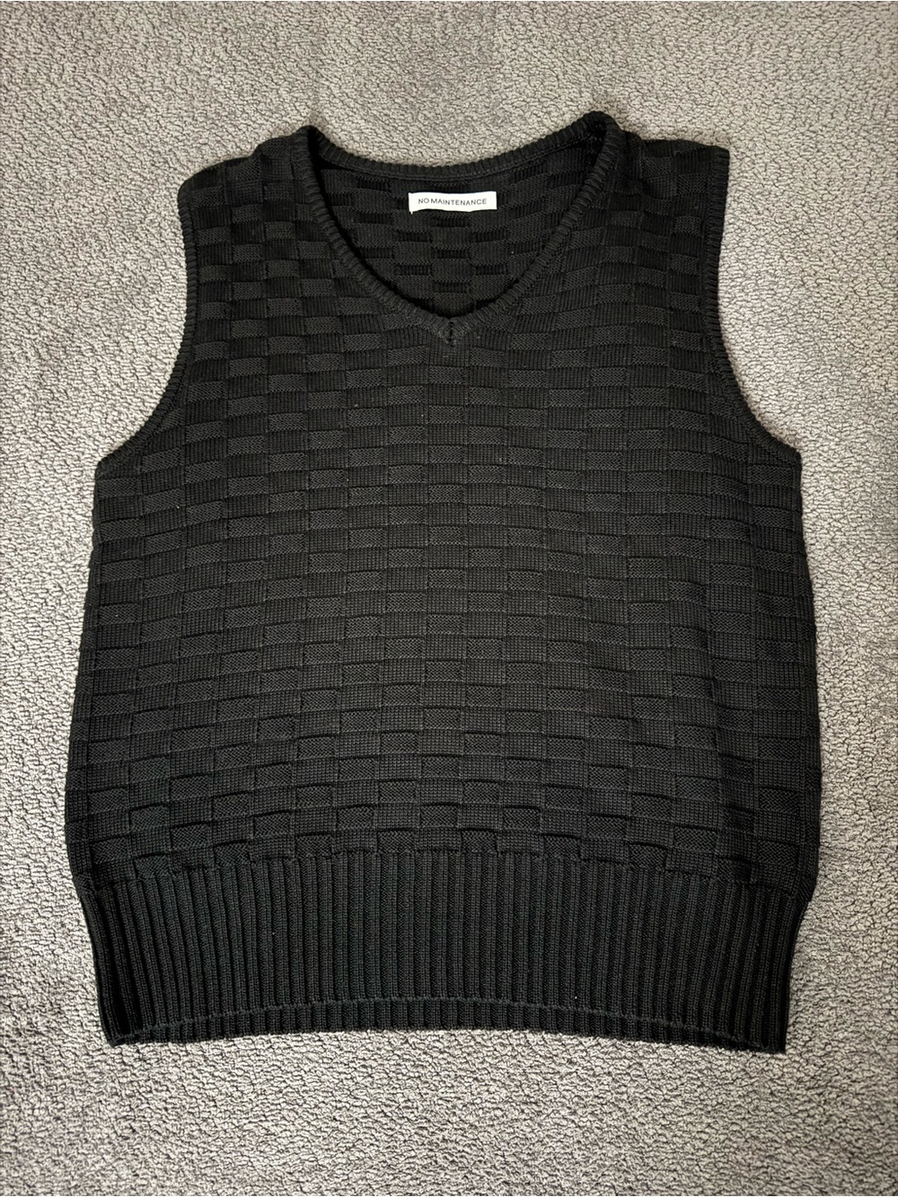 No Maintenance Black V-Neck Sweater Vest